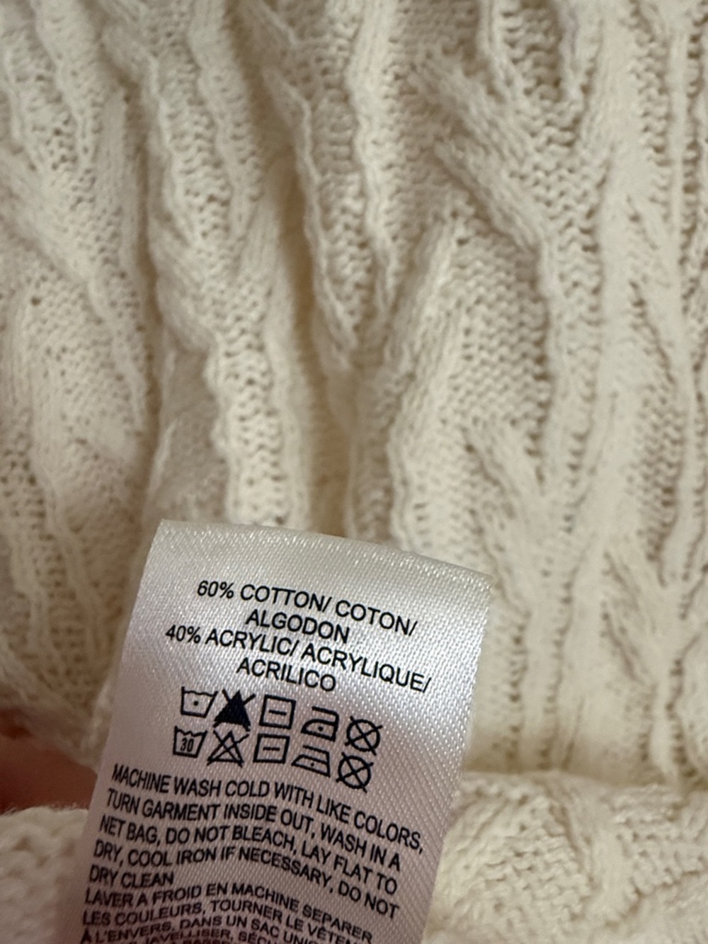 Lucky Brand Ivory Knit Tie-Front Sweater - Picture 7 of 7